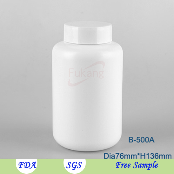 500ml PE circular health product plastic bottle