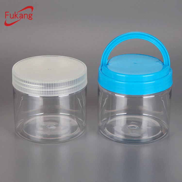 Eco-friendly custom size plastic jar PET food packaging bottle