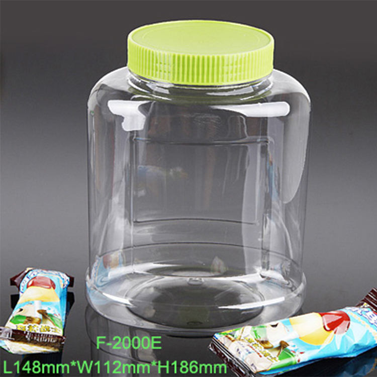 2000ml circular food plastic bottle
