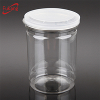 500ml round can food plastic bottle
