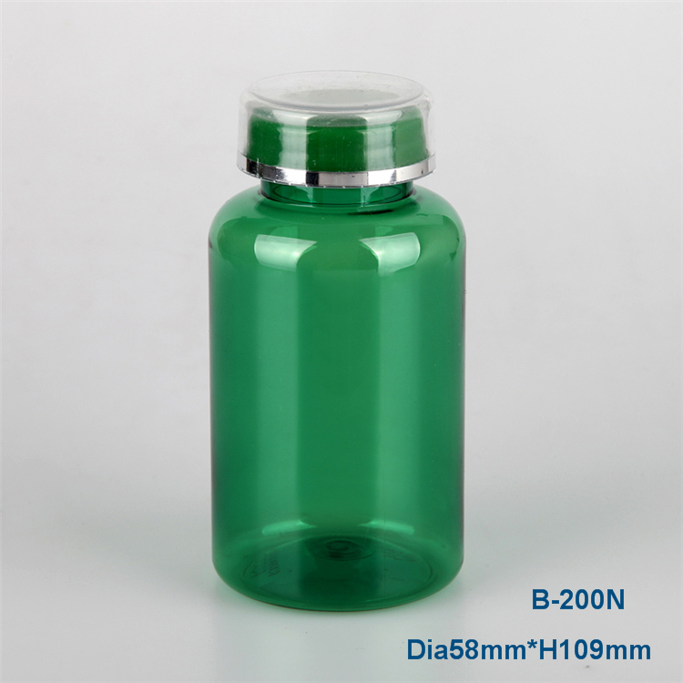 China manufacture 200ml empty PET vitamin container capsule bottle