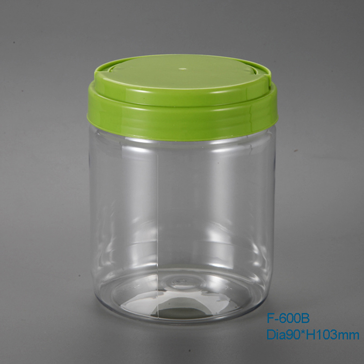 1300ml round food plastic bottle with a hand held cap