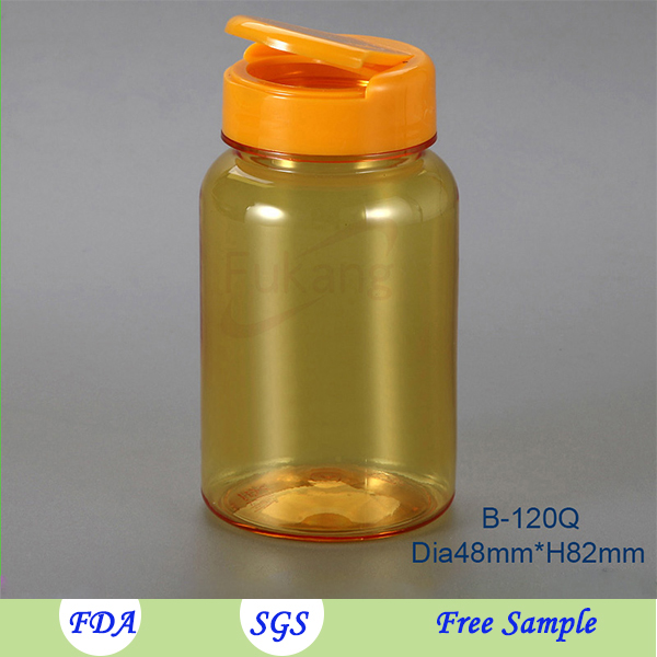 120ml circular food grade medicinal plastic bottle
