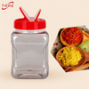 500ml Clear Square Plastic PET Spice Jar