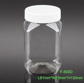 China Manufacturer Factory Sale PET Plastic Food Jar With Screw Top Lid