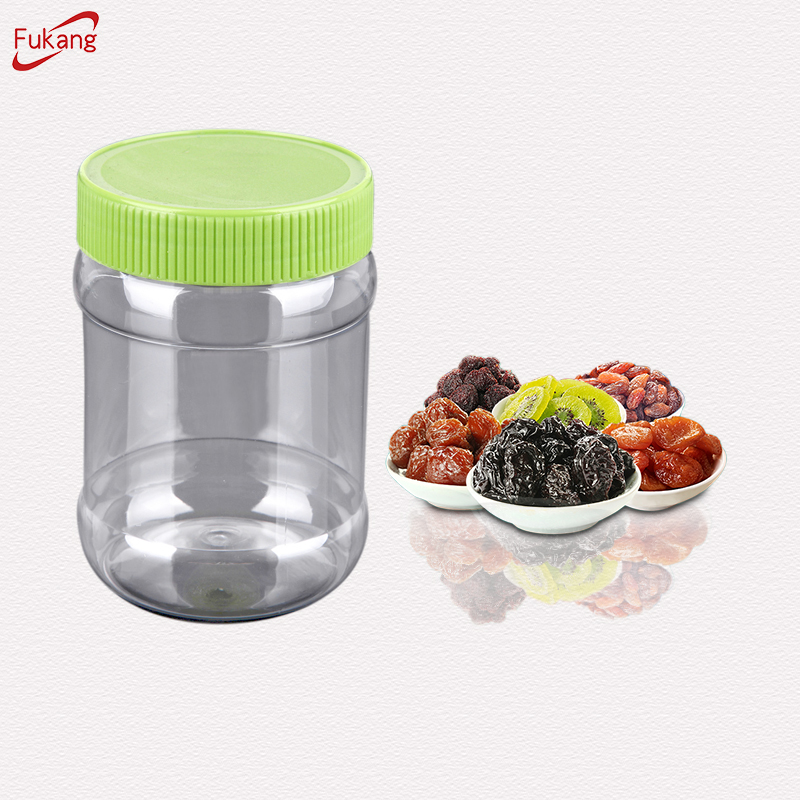 390ml circular transparent food plastic bottle