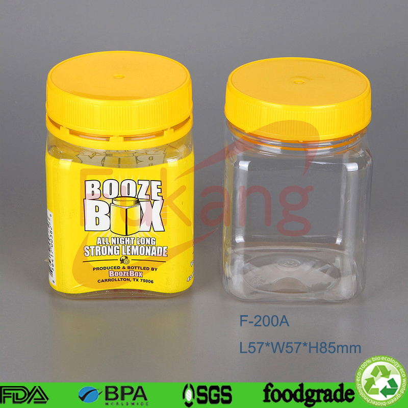 350ml Food Grade Plastic PET Honey Jar Packaging with Lid