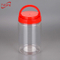 1 liter wide mouth clear PET plastic gift tall round jar packaging DIY toy with aluminum screw lid