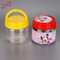 450ml clear PET plastic candy jar round plastic container with screw top lid