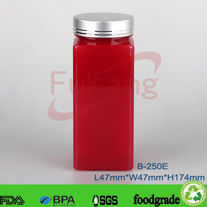 250ml square health product plastic bottle
