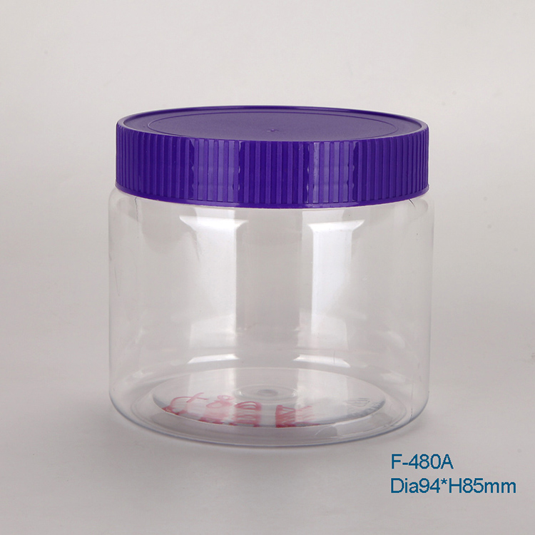 480ml round plastic pet jar for peanut butter