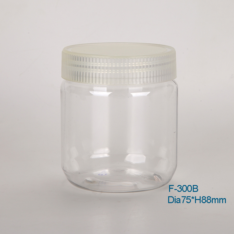 High quality cheap black plastic PET food jar