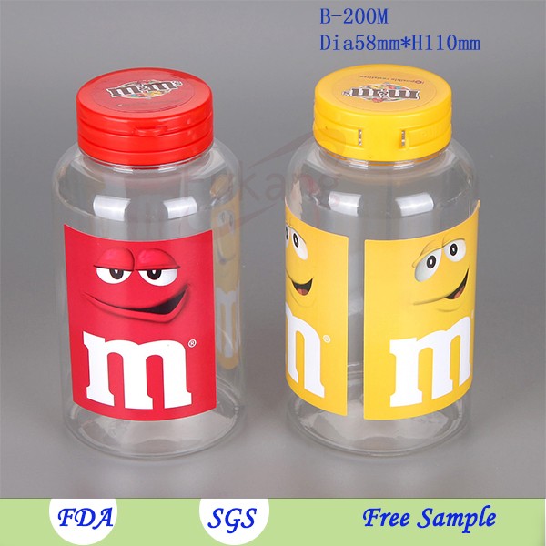 300cc PET plastic bottles jars, pharmaceutical vitamin capsule for tablet
