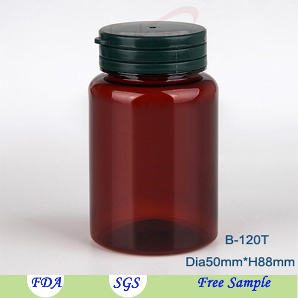 200 ml PET plastic bottle with hinge cap,amber plastic empty bottle 200ml