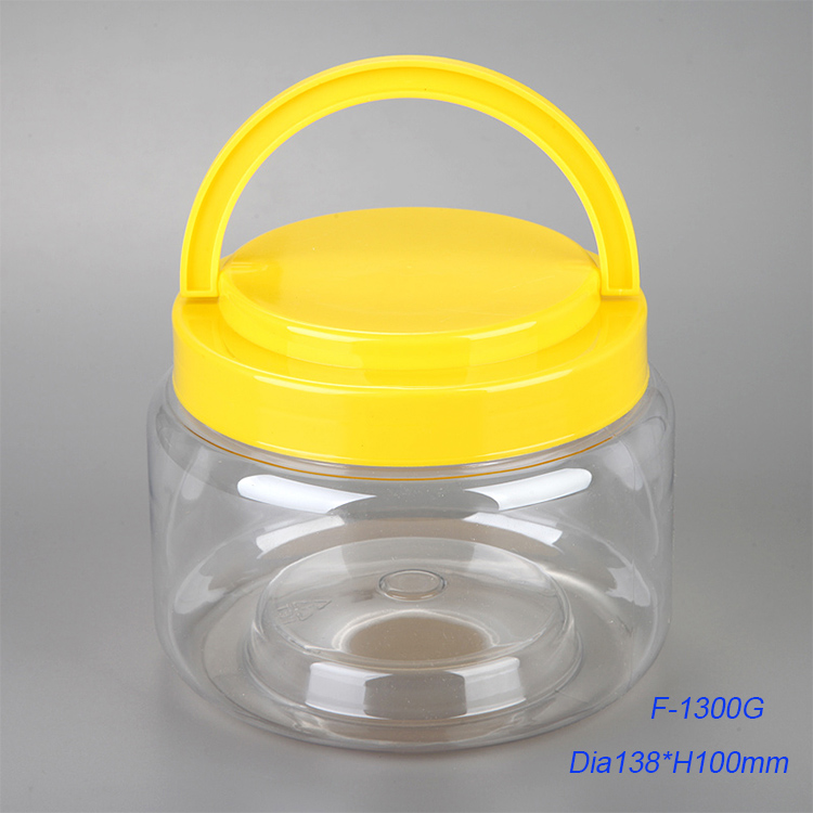 Large capacity wide mouth cylindrical shape 1300ml PET bottle