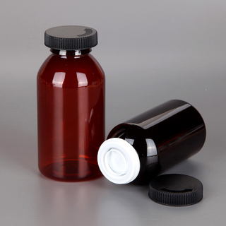200cc custom made PET plastic vitamins botte plastic medicine jars with colored lids