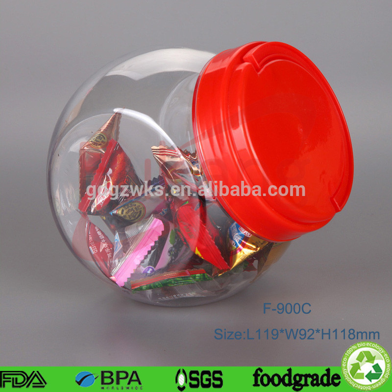 900ml plastic nuts container , plastic sphere container