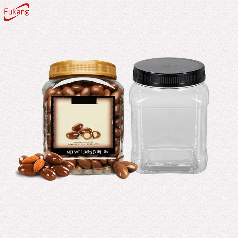 Coming 2020 Plastic Wide Mouth Food Storage Jars with Screw Lid