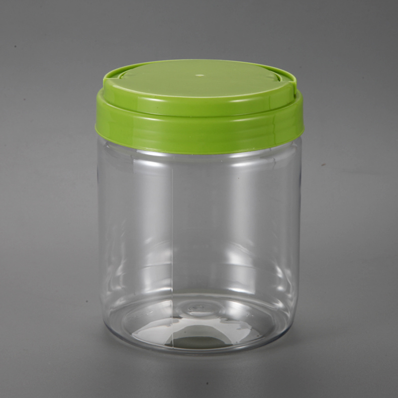 Transparent 600ml PET Bottle Plastic Jar