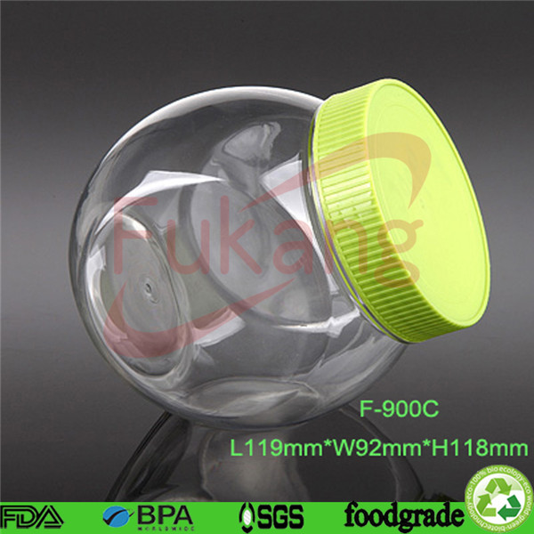 500ml spherical food grade plastic bottle