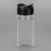 4oz Square Plastic Empty Spice Jars Packaging Bottle Shaker