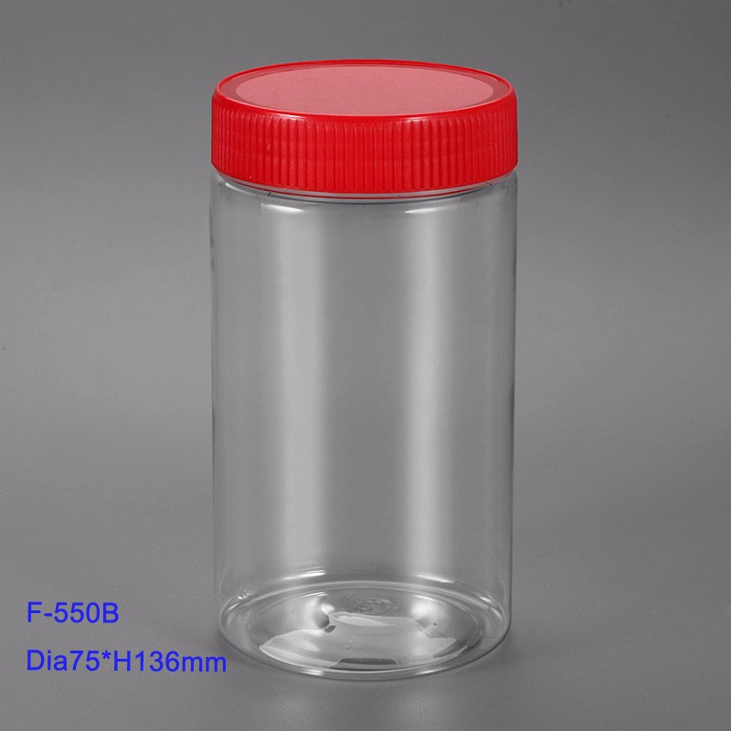 550ml circular food grade plastic bottle