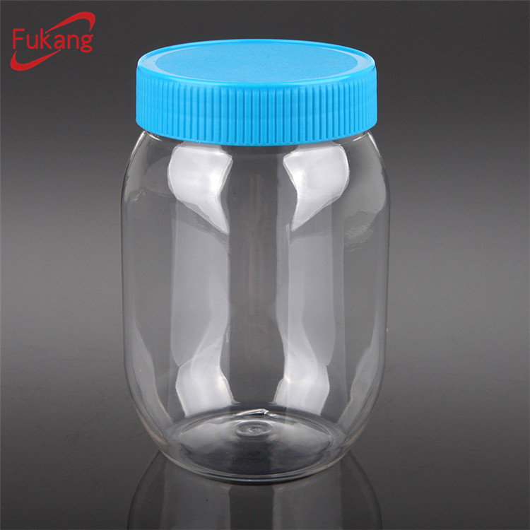 Plastic Oval Shaped Jar Food Packing ,Pet Bottle 500ml Supplier